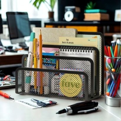 range document noir contenant document crayons efface livres cahiers