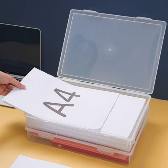 rangement bureau A4 ouvert feuilles interieur
