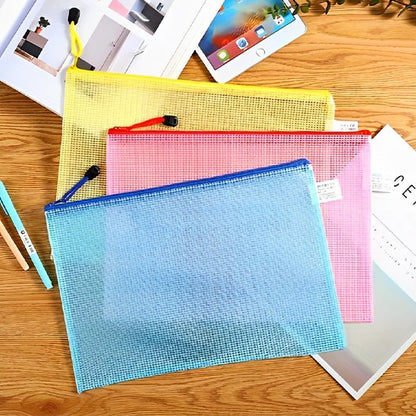 Sac de Rangement pour Crayons de Couleurs - ZipOffice™ - Lot de 5 Sacs - Rangement Élégance