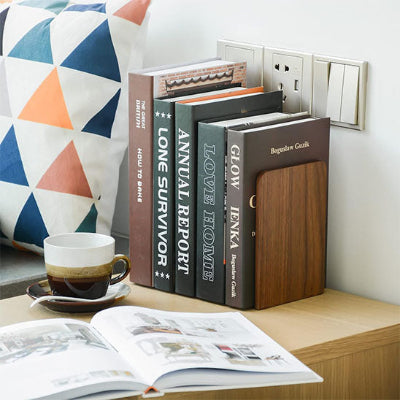 serre livre bois rectangle livres sur bureau cafe