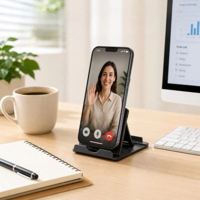SUPPORT TELEPHONE - PLIABLE REGLABLE