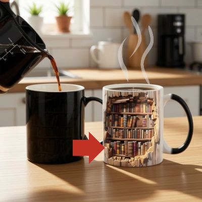 Tasse Thermique - Bibliothèque Enchantée™