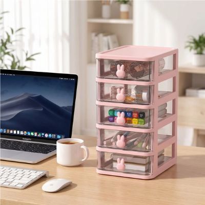tour de rangement en plastique ordinateur café plante