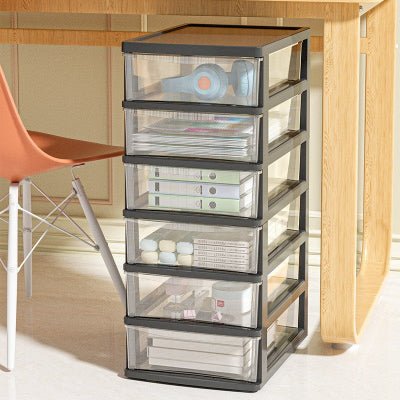 tour de rangement plastique sous bureau bois